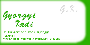 gyorgyi kadi business card