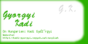 gyorgyi kadi business card